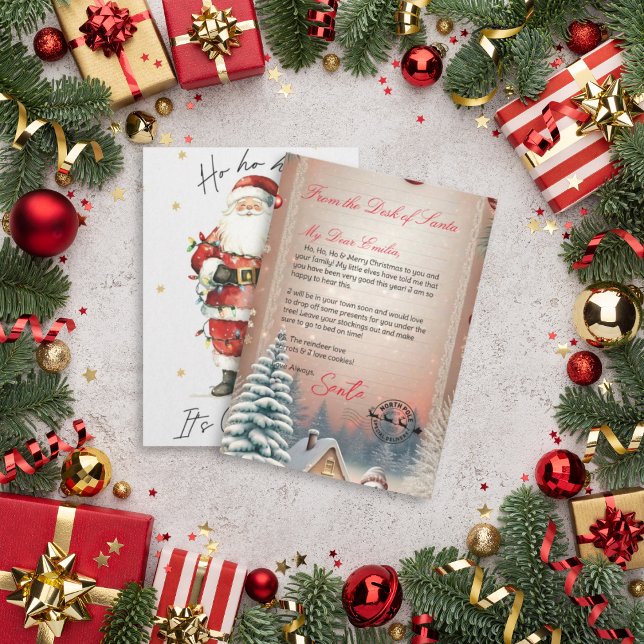 Convite Carta Personalizada de Santa Claus modelo (Criador carregado)