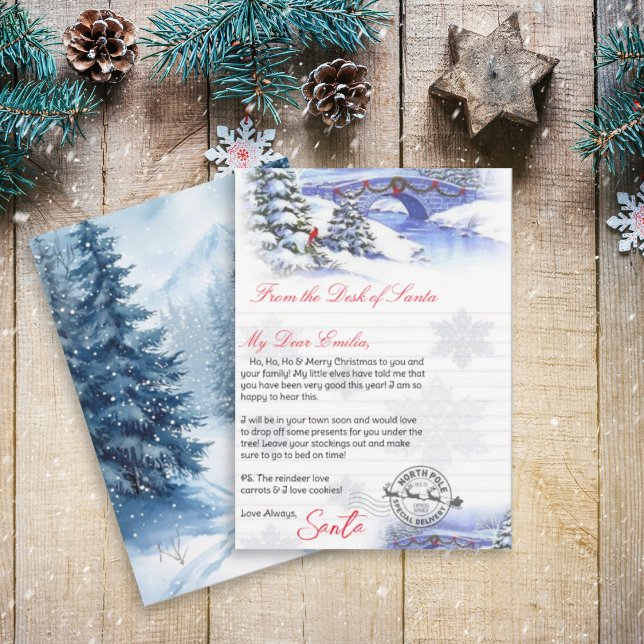 Convite Carta Personalizada de Santa Claus modelo (Criador carregado)