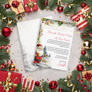 Convite Carta Personalizada de Santa Claus modelo