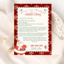 Convite Carta Personalizada de Santa Claus modelo
