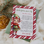 Convite Carta personalizada do Elf Christmas<br><div class="desc">Carta personalizada do Elf. Dê ao seu filho,  este ano,  uma carta especial e fofa de Papais noeis. Coleção: https://www.zazzle.com/collections/love_christmas_collection-119212194434211063</div>