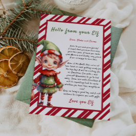 Convite Carta personalizada do Elf Christmas