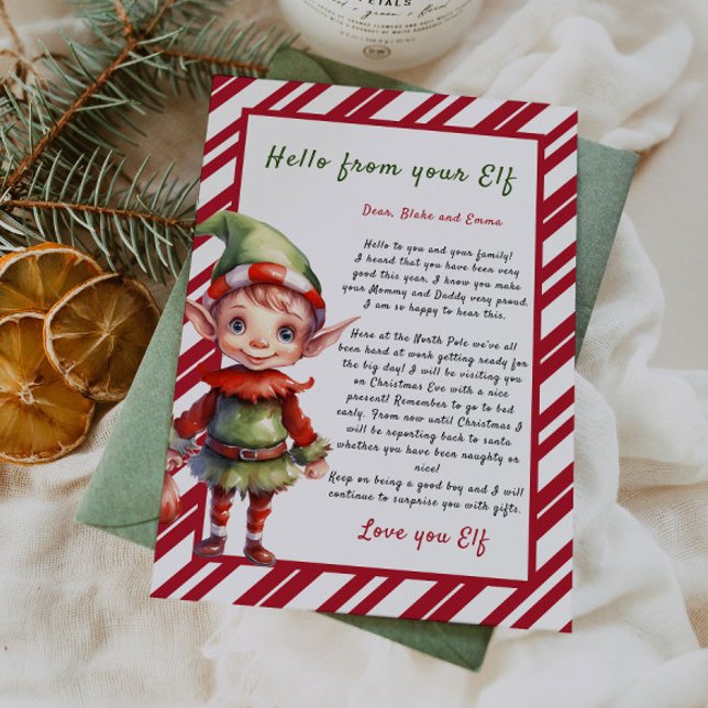 Convite Carta personalizada do Elf Christmas (Criador carregado)