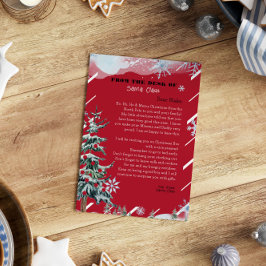 Convite Carta personalizada do Natal do Papai Noel