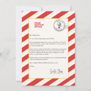 Convite Carta Personalizada do Papai Noel