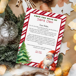 Convite Carta personalizada do Papai Noel no Natal