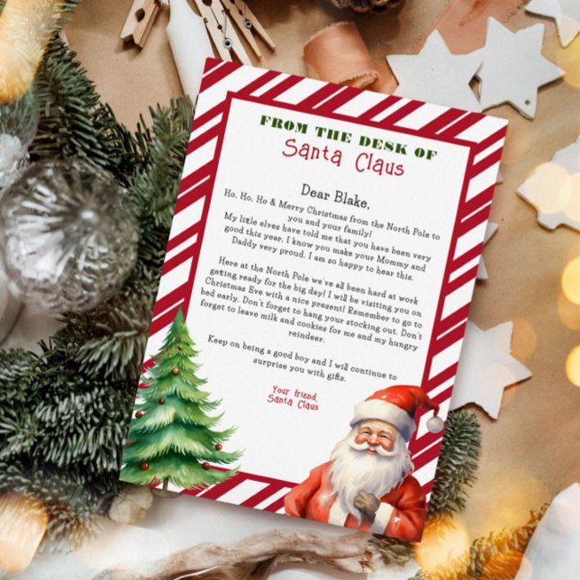 Convite Carta personalizada do Papai Noel no Natal (Criador carregado)