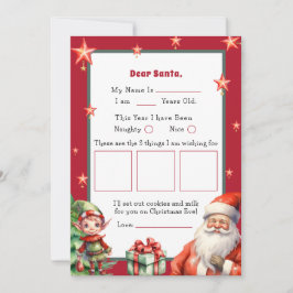 Convite Carta personalizada para Papais noeis e Elf