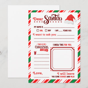 Convite Carta “Querido Papai Noel”