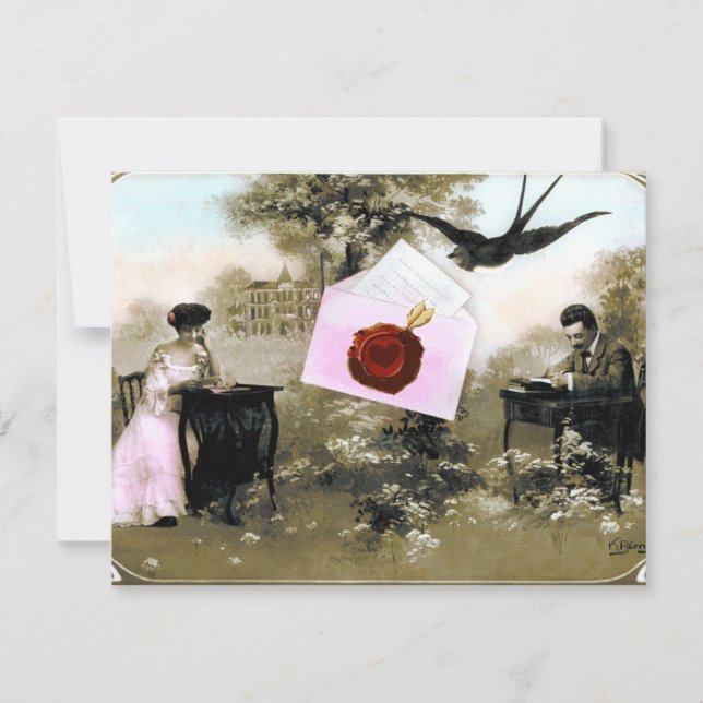 CONVITE CARTA ROMÂNTICA DE SÃO VALENTIM, MONOGRAMA DE SELL (Frente)