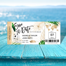 Convite Cartão de Embarque Salve a Data para Cruze