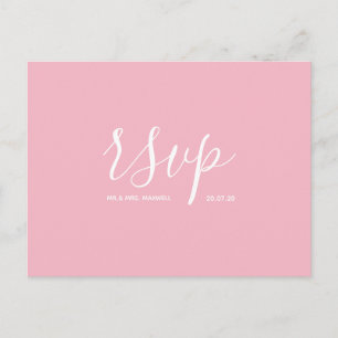 Convite Cartão de RSVP de casamento Cartão postal de let
