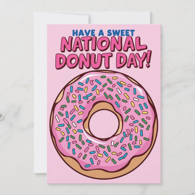 Convite Cartão do Dia Nacional do Donut (Frente)