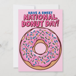 Convite Cartão do Dia Nacional do Donut