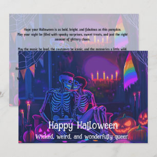 Convite 🌈🎃Cartão LGBT Malvado, Estranho e Maravilhosamen