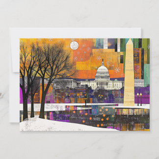 Convite Cartão-postal Art Deco, Washington DC Retro Vintag