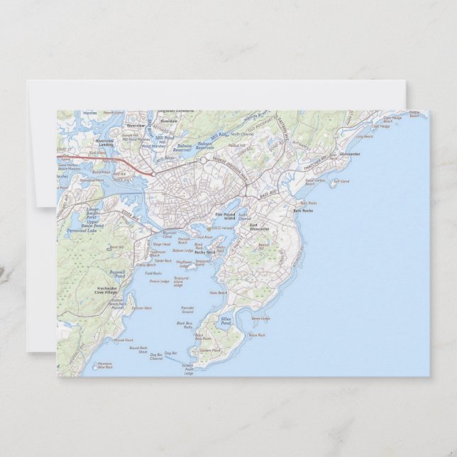 Convite Cartão-postal da Cidade de Pesca de Gloucester MÃE (Frente)