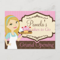 Cartão postal de abertura grande do Cupcake Baker