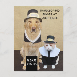 Convite Cartão postal de Ação de Graças/Convite