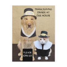 Cartão postal de Ação de Graças/Convite