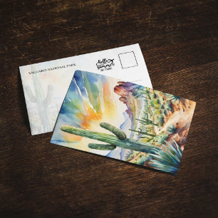 Convite Cartão-postal de Aquarela do Parque Nacional do Sa