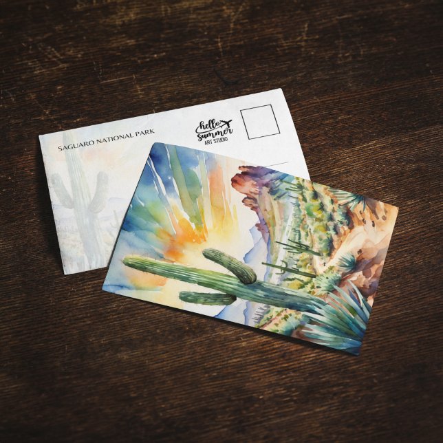 Convite Cartão-postal de Aquarela do Parque Nacional do Sa (Criador carregado)