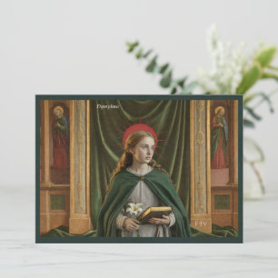 Convite Cartão-postal de arte católico Santo