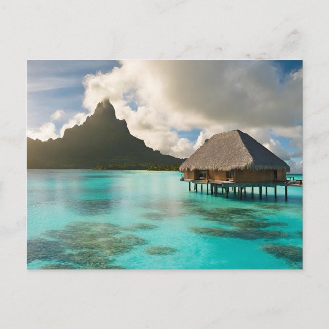 Convite Cartão Postal de Bora Bora (Frente)