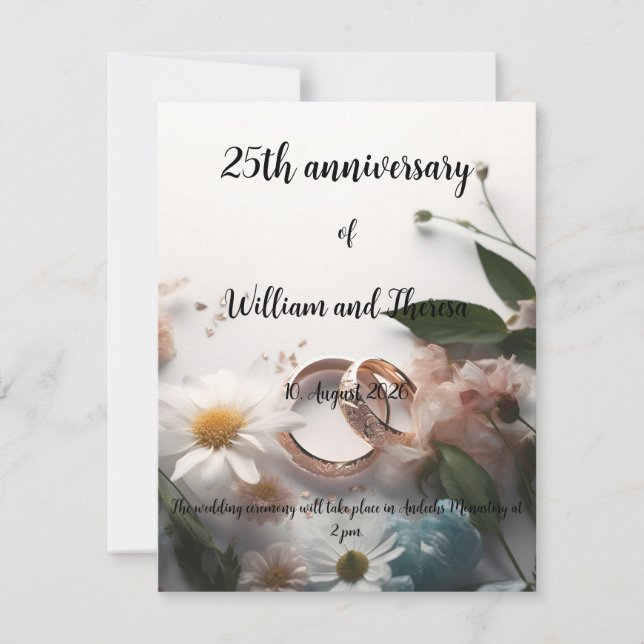 Convite Cartão-postal de casamento (Frente)