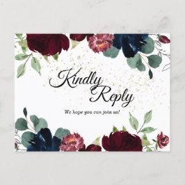 Convite Cartão postal de casamento de celebração de verão