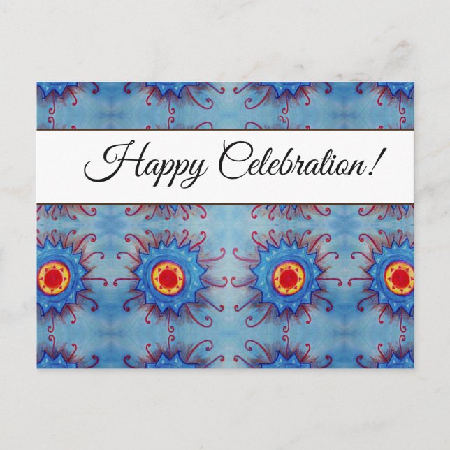 Convite Cartão postal de celebração personalizado Mandala  (Frente)