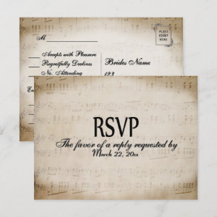 Convite Cartão postal de escolhas de jantar RSVP de partit