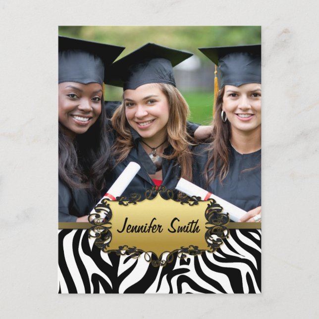 Convite Cartão postal de Formando de Graduação de Impressã (Frente)