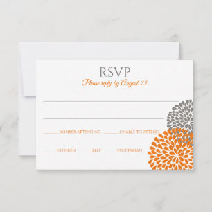 Convite Cartão/Postal de Resposta para Casamento Floral (L