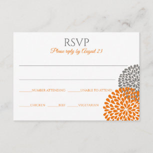 Convite Cartão/Postal de Resposta para Casamento Floral (L