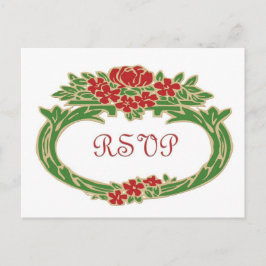 Convite Cartão postal de ROSA de RSVP