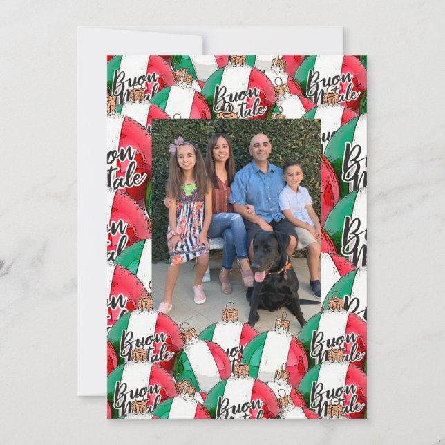 Convite Cartão-postal de saudação de Natal Buon Natale (Frente)