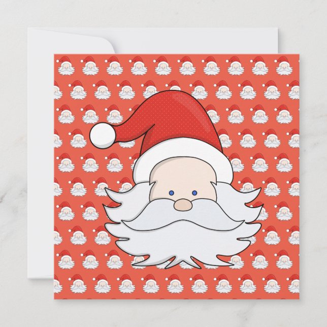 Convite Cartão-postal do Papai Noel (Frente)