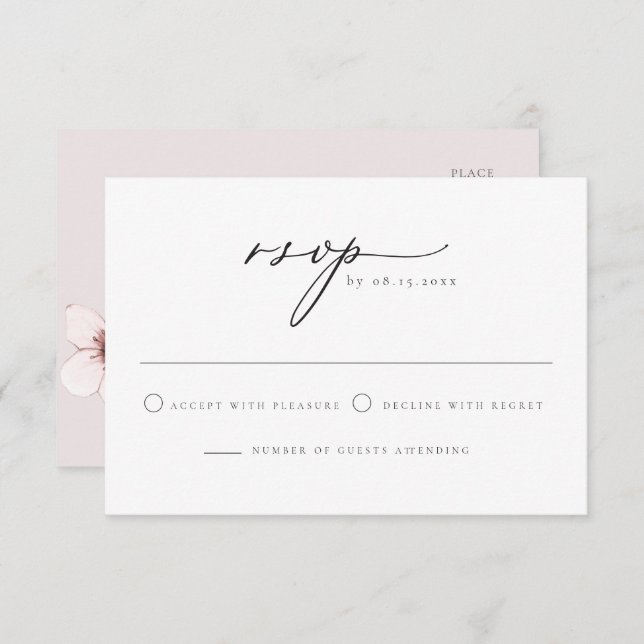 Convite Cartão-postal Elegante Sakura Cherry Blossom - HAR (Frente/Verso)