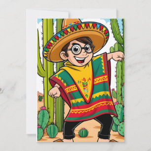 Convite Cartão-postal Funny Taco Cinco