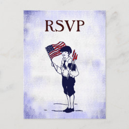 Convite Cartão postal personalizado de RSVP para festa vin