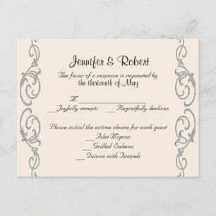 Convite Cartão postal RSVP de Calla Lily Posh