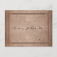 Cartão postal RSVP de Casamento de Cacau Russo pos