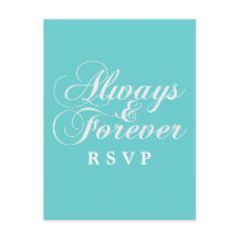 Cartão postal RSVP de Casamento de Ivory Always & 