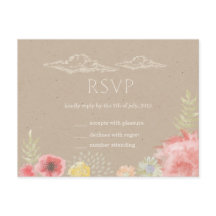 Cartão postal RSVP de Casamento de Meadow Summer