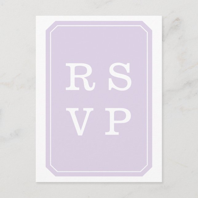 Convite Cartão postal RSVP de Casamento Puro Simplesmente  (Frente)