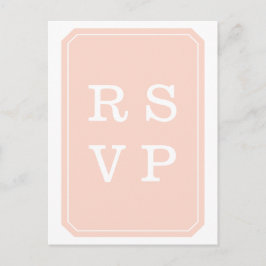 Convite Cartão postal RSVP de Casamento Simples Elegante