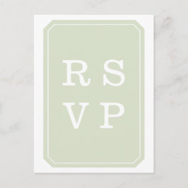 Convite Cartão postal RSVP de Casamento Simplesmente Elega