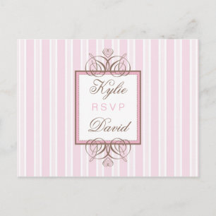 Convite CARTÃO POSTAL RSVP :: faixa de paris - rosa
