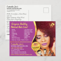 Cartão postal Stylist para o salão de cabelos natu
